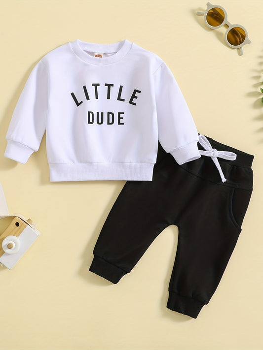 LITTLE DUDE Baby's Outfit Long Sleeve Top Trousers Set