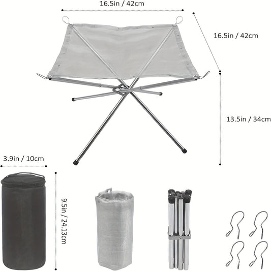 Portable Folding Campfire Rack for Camping