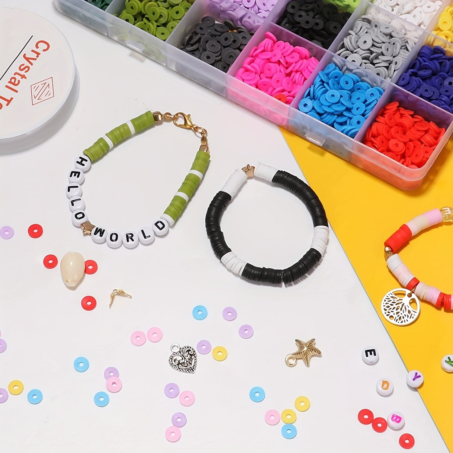 Polymer Clay Beads Kit for Bracelet Making - 7000pcs