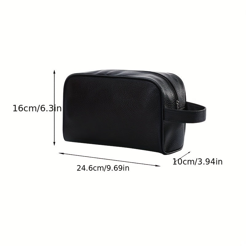 Travel Makeup Bag Cosmetic Bag With Handle PU Leather Portable Make Up Bag