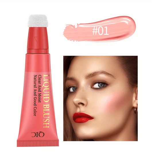 6-Color Hydrating Blush Cream, Long-Lasting & Waterproof Liquid Rouge
