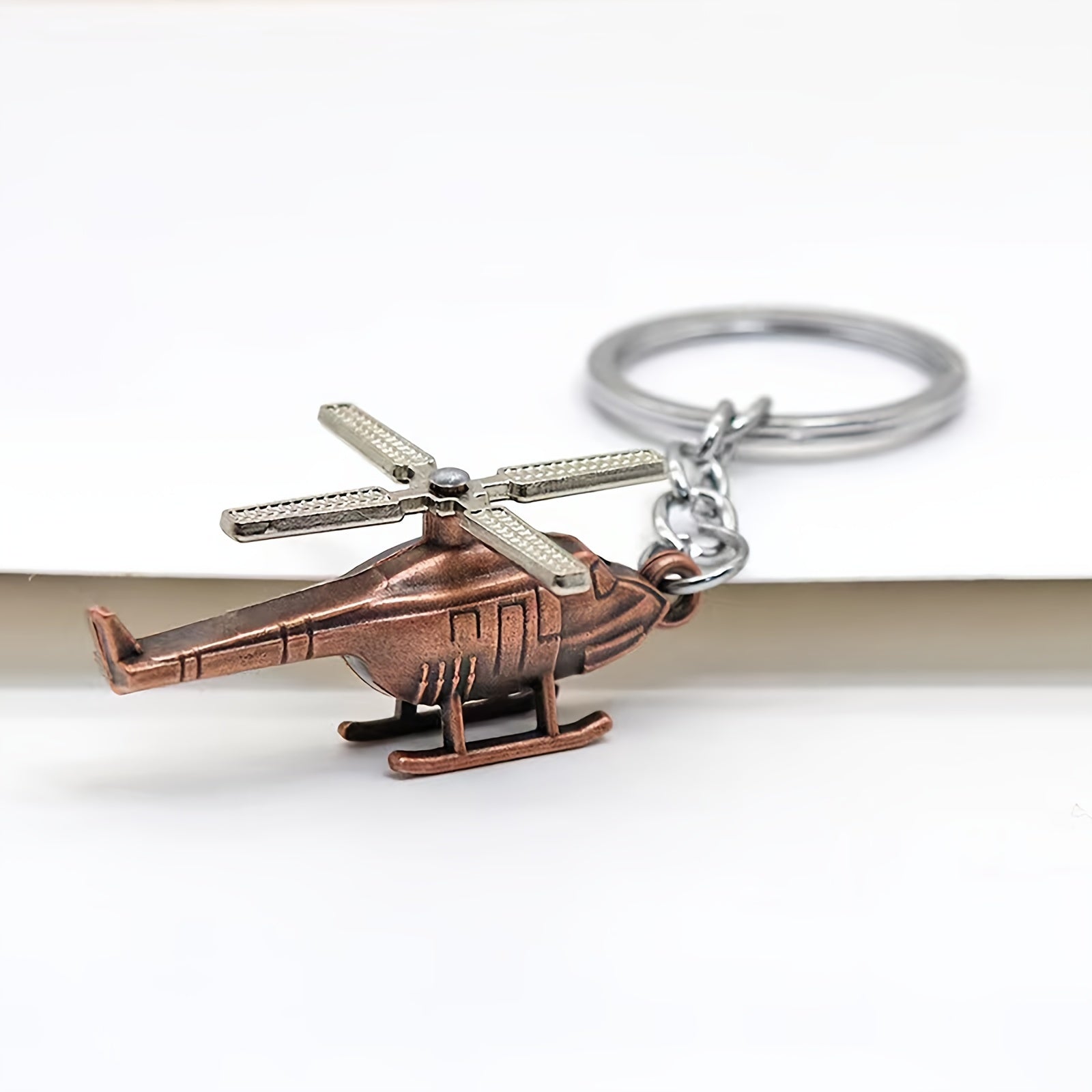 3D Helicopter Keychain Pendant for Men's Backpacks