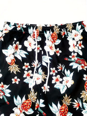 Quick Dry Paisley Floral Print Men's Swim Trunks Board Shorts