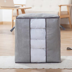 Large Foldable Blanket Storage Bag Clear Window & Zipper Closure