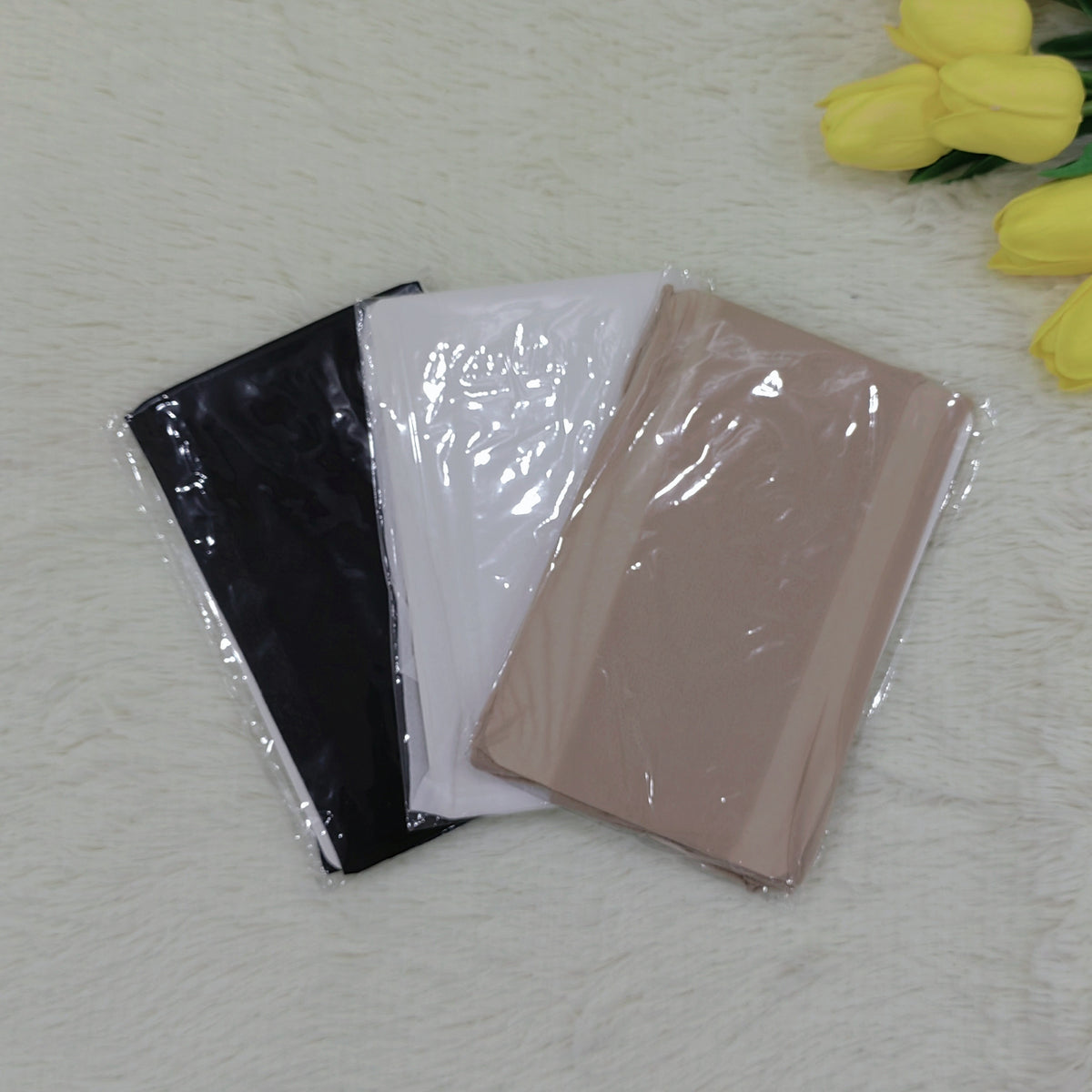 3 Pack Sheer High Waist Footed Pantyhose Stockings