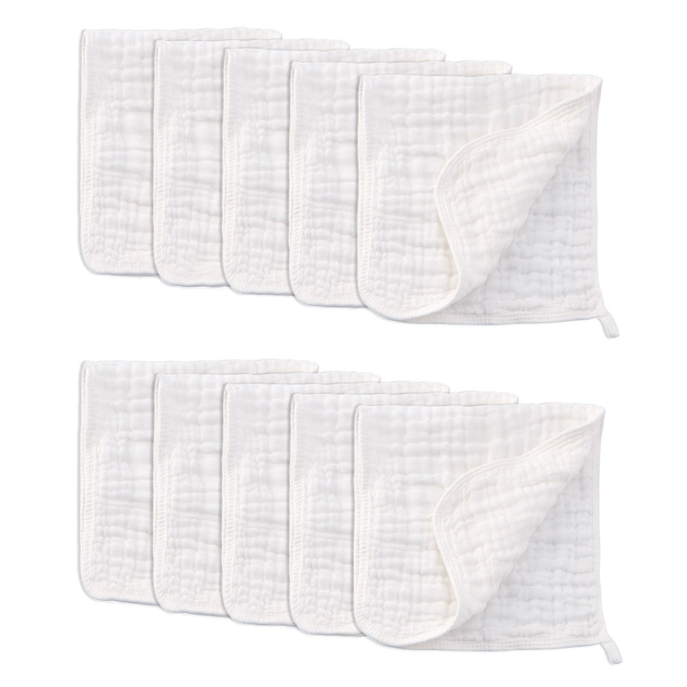 10 Pack Muslin Burp Cloths Baby Burp Rags For Boy Girls Bibs