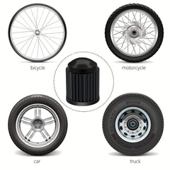 100pcs Universal Valve Dust Covers for Bikes Cars