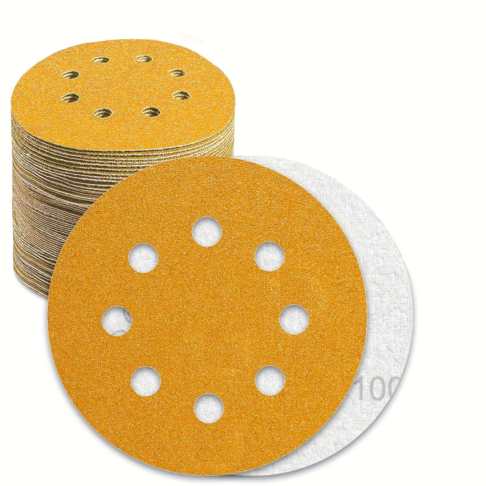125mm Yellow Flocking Disc Sandpaper for Wood Metal Polishing