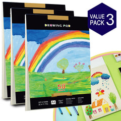 A4 Drawing Paper Pad 50 Sheets 2 Pack