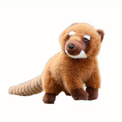 Realistic Soft Plush 20in Animal Toy with Large Eyes - Brownish Red