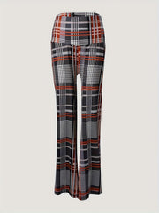 Women's Plus Plaid High Rise Tummy Control Pants