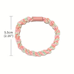 5pcs Braided Hair Tie Non Slip Hair Rope Ponytail Holder