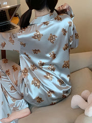 Floral Pajama Set Long Sleeve Top & Pants