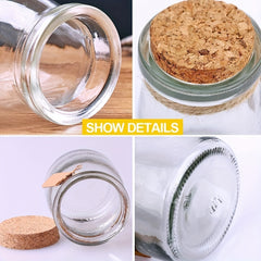 30pcs 100ml Glass Pudding Cups with Cork Lids - Baking Tools for Home Kitchen