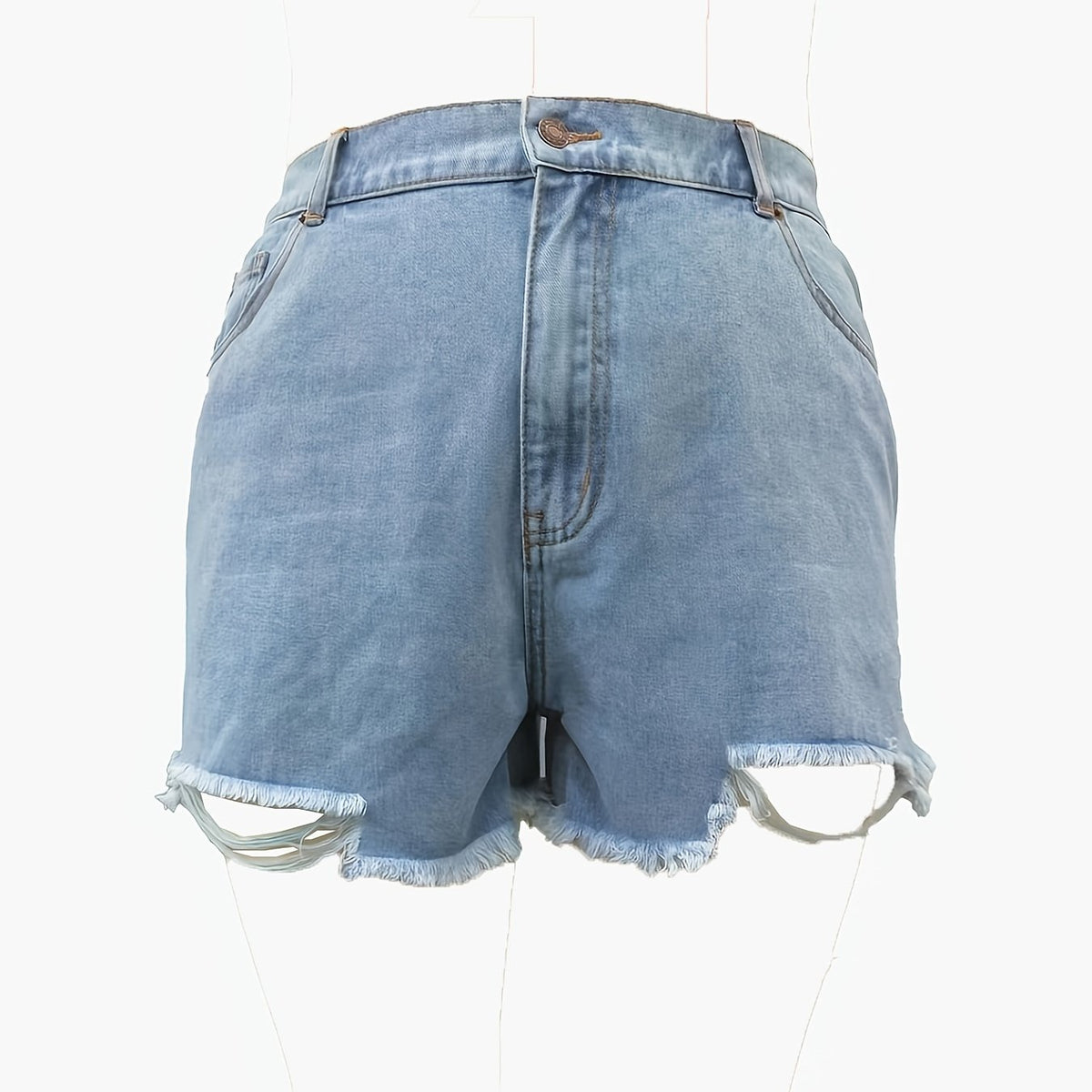  Casual Denim Shorts With Pockets