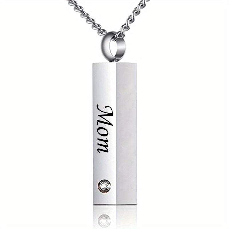 Pet Memorial Necklace Stainless Steel Crystal Pendant Cremation Urn