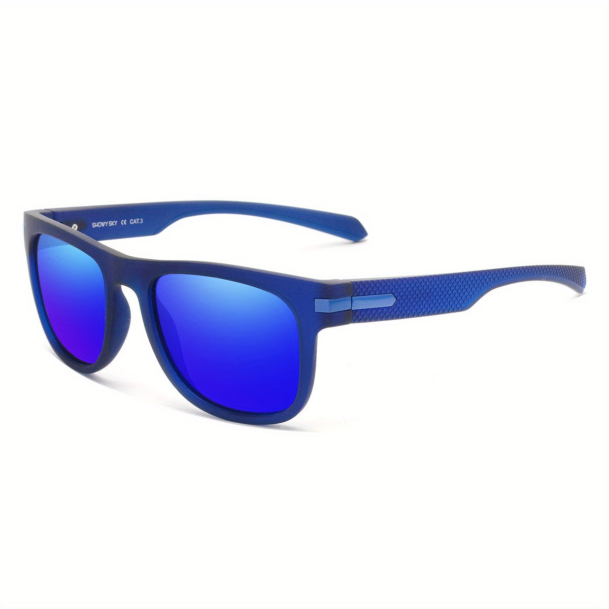 Men's Polarized Large Frame Sunglasses Metal Trim Anti Dazzling Eyewear
