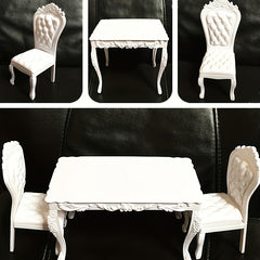 Table and Chairs Doll Kitchen Furniture Set
