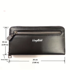Men's Leather Long Wallet Business Clutch Bag