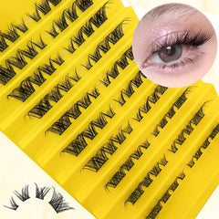80 Clusters Cat Eye Eyelashes Natural DIY False Lashes