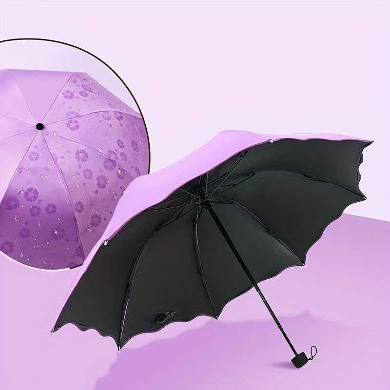 Water Blossom Flowering Folding Manual Umbrella