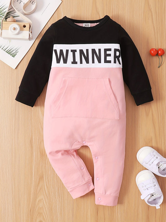 Baby Cotton Bodysuit Autumn WINNER Block Jumpsuit