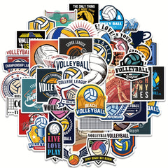 50pcs Volleyball Mixed Stickers for Luggage Skateboard Waterproof Teens Adults