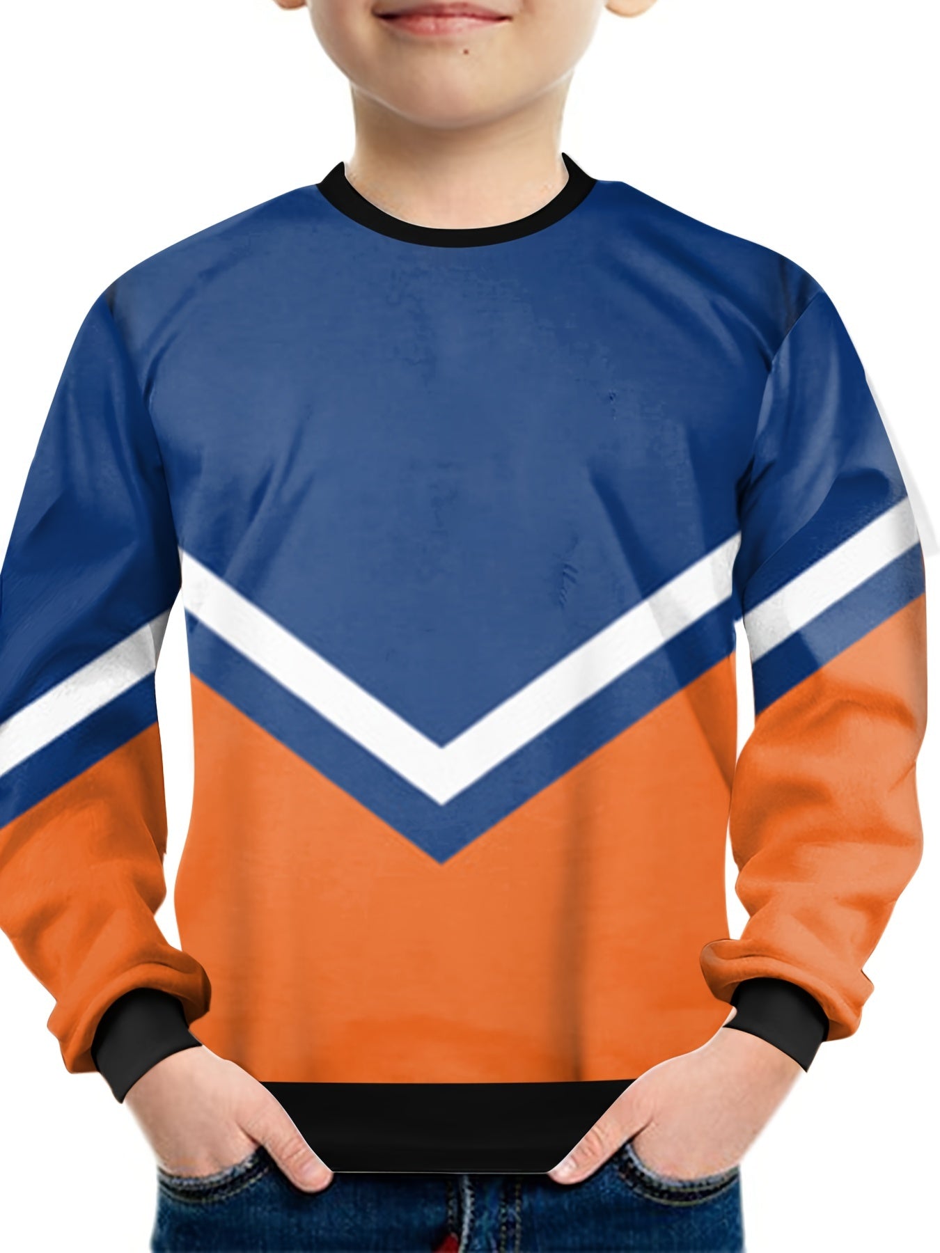Kids Block Sweatshirt Boys Girls Casual Street Wear Pullover