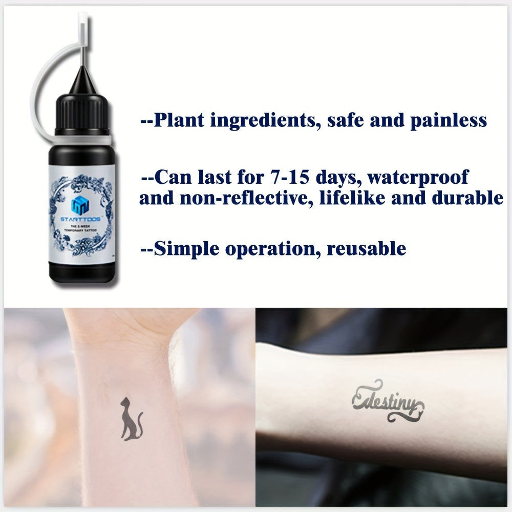 Hollow Tattoo Stencil & Dye Paste - Personality Flower Pattern