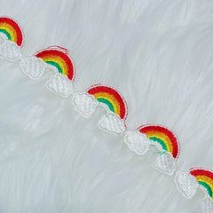 Water Soluble Lace Rainbow Cloud Patch DIY Clothing Accessories