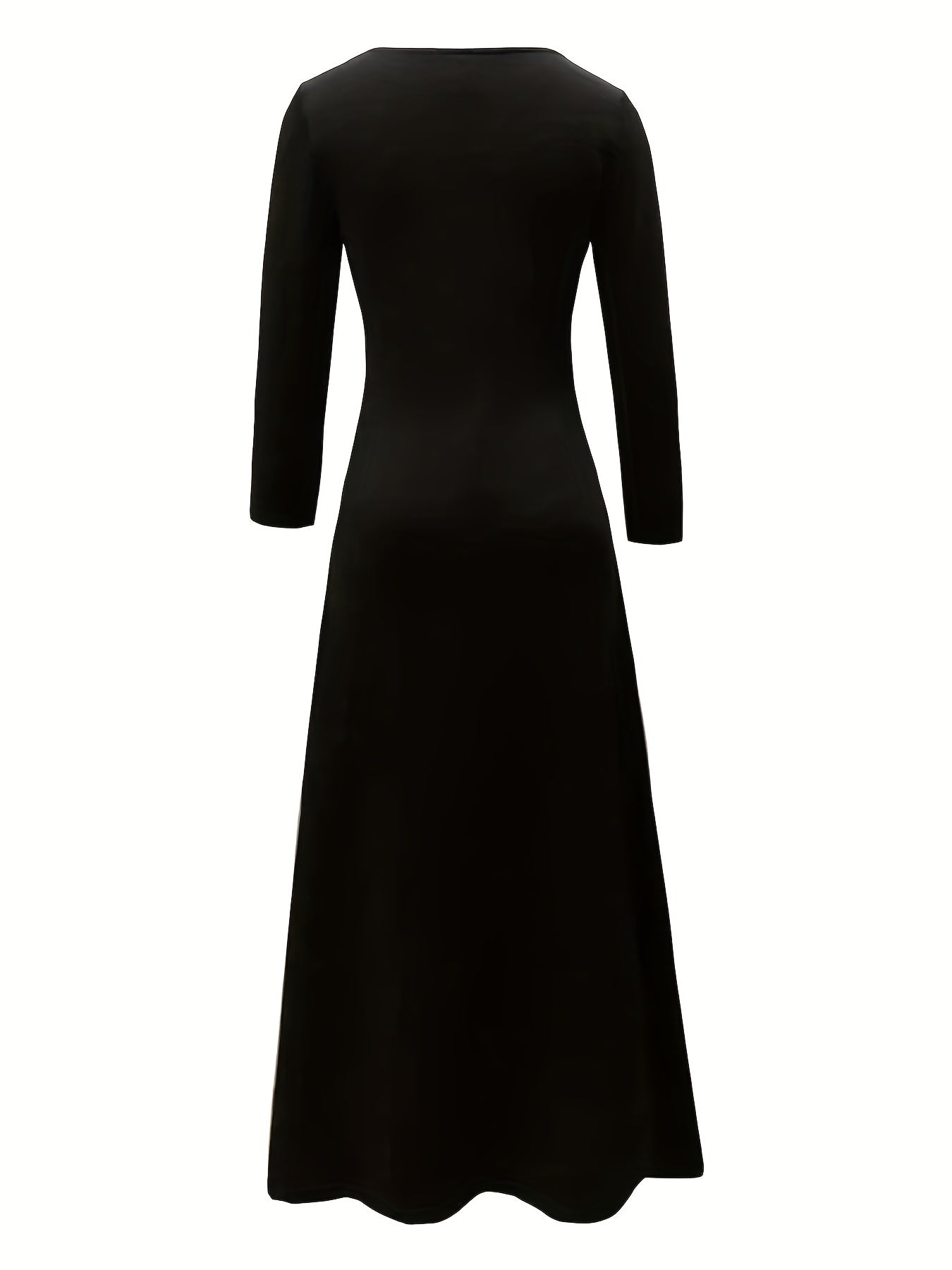 Colorblock Leopard Print V Neck Maxi Dress