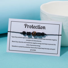 Healing Crystal Bracelet Natural Stone Beaded Bracelets Reduce Anxiety & Stress