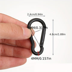10pcs Mini Aluminum Carabiner Clip Keychain D Shape 8 Shape Mountaineering