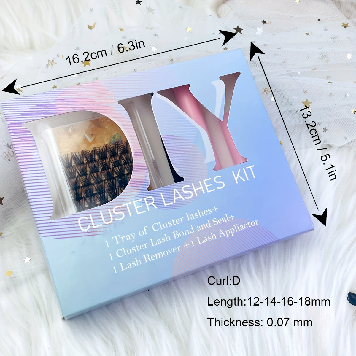 18mm DIY Lash Extension Kit w/ Strong Bond & Applicator Tool