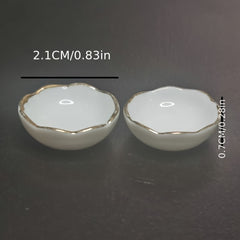 5pcs Toy House Ceramic Bowl Set for DIY Scene Decoration