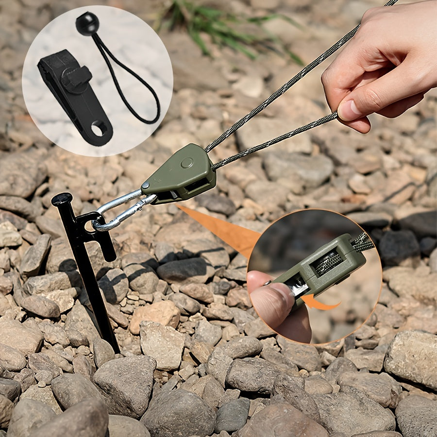 Windproof Rope & Ratchet Tie Down Strap Set