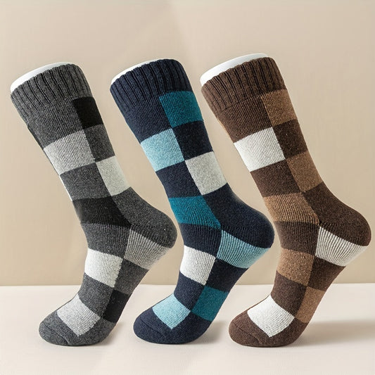 Paris Men's Thick Winter Socks Warm Wool Crew Socks