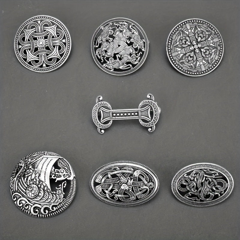 Medieval Pattern Brooch Retro Viking Brooch Badge Clothing Bags