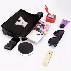 Chenille Letter Patch Belt Bag Small Waist Pouch Fanny Pack