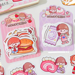100 Pcs Cartoon Note Paper Pack Student DIY Material Paper