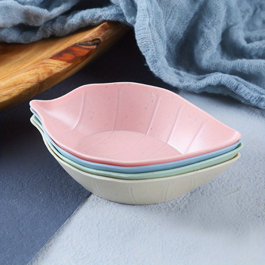 12pcs Leaf Shaped Sauce Dish Seasoning Plate for Sushi Dipping Bowls
