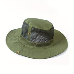 Mesh Hollow Out Sun Hat Unisex Breathable Sunshade Bucket Hat