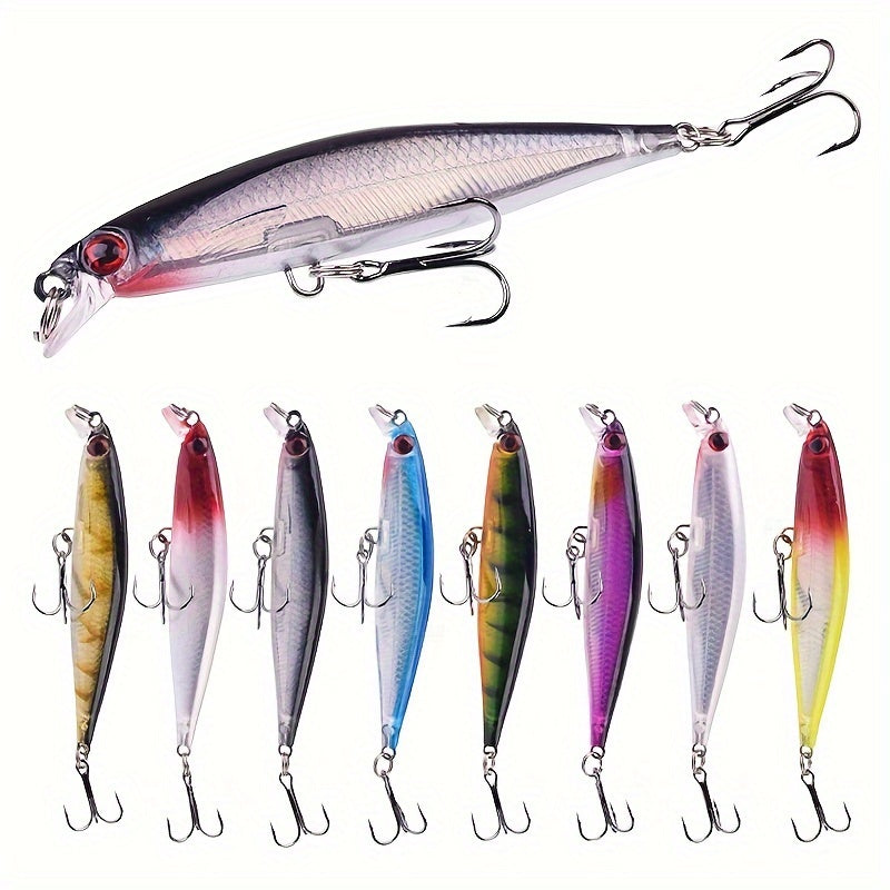 8pcs Mini Sinking Minnow Fishing Lure Tackle