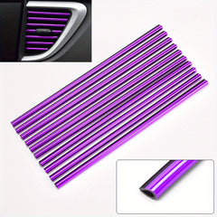 10PCS Car Air Conditioner Outlet Decorative Moulding Trim Strips