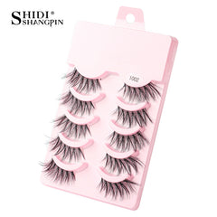 5 Pairs Half False Eyelash Natural Fluffy Cat Eyes Makeup Tool