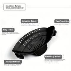 Adjustable Silicone Pot Strainer Colander Clip-On Drainer