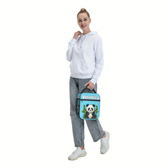 Personalized Panda Lunch Bag with Name Insulated