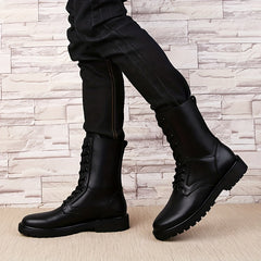 Men's Lace Up High Top Riding Boots