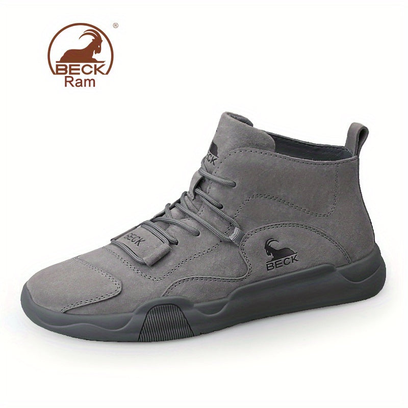Men's Lace up Boots Casual Leather Walking Shoes