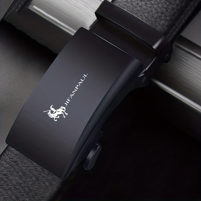 Men's PU Leather Automatic Buckle Belt No Buckle